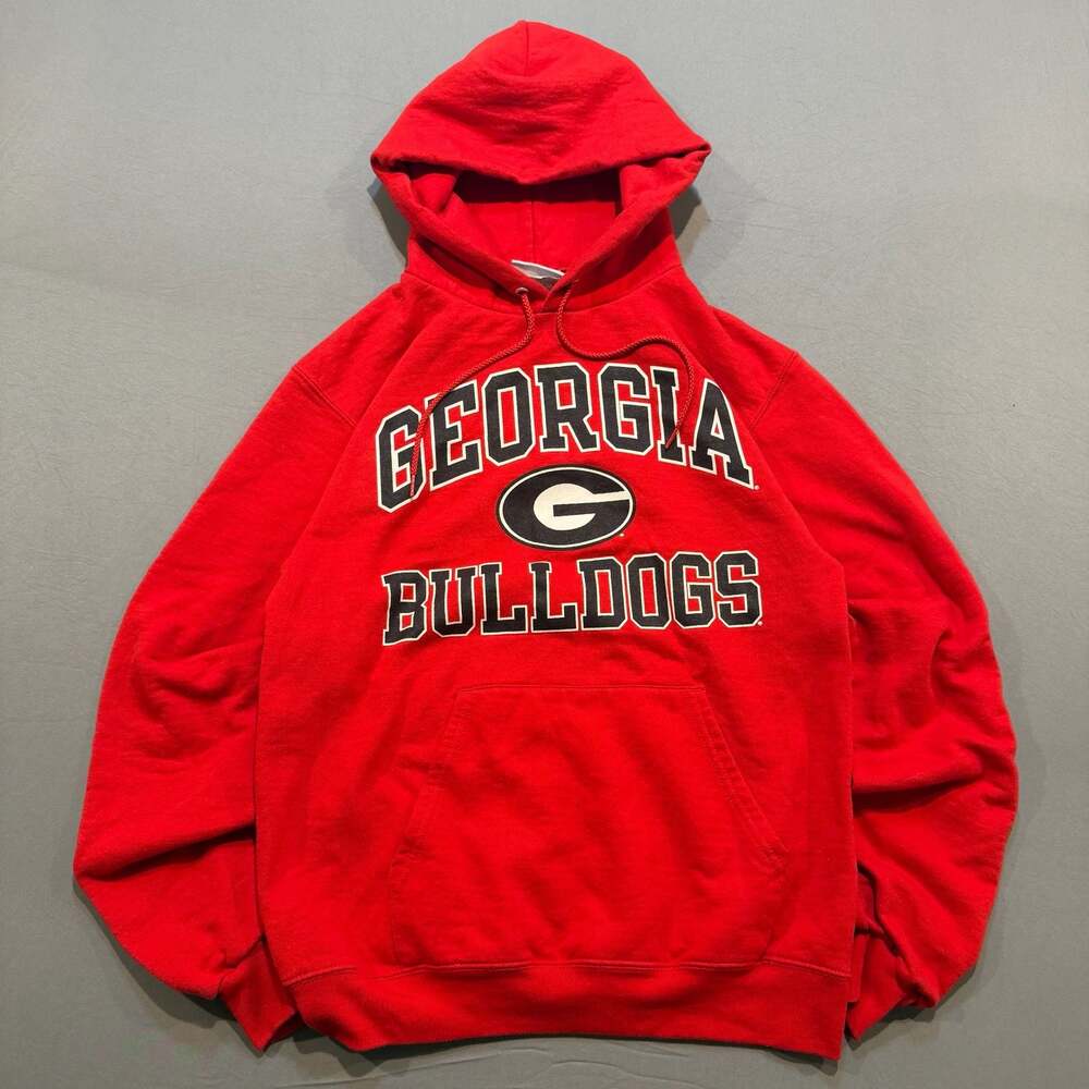 Champion Georgia Bulldogs Red Graphic Pullover Hoodie Sweatshirt Size S